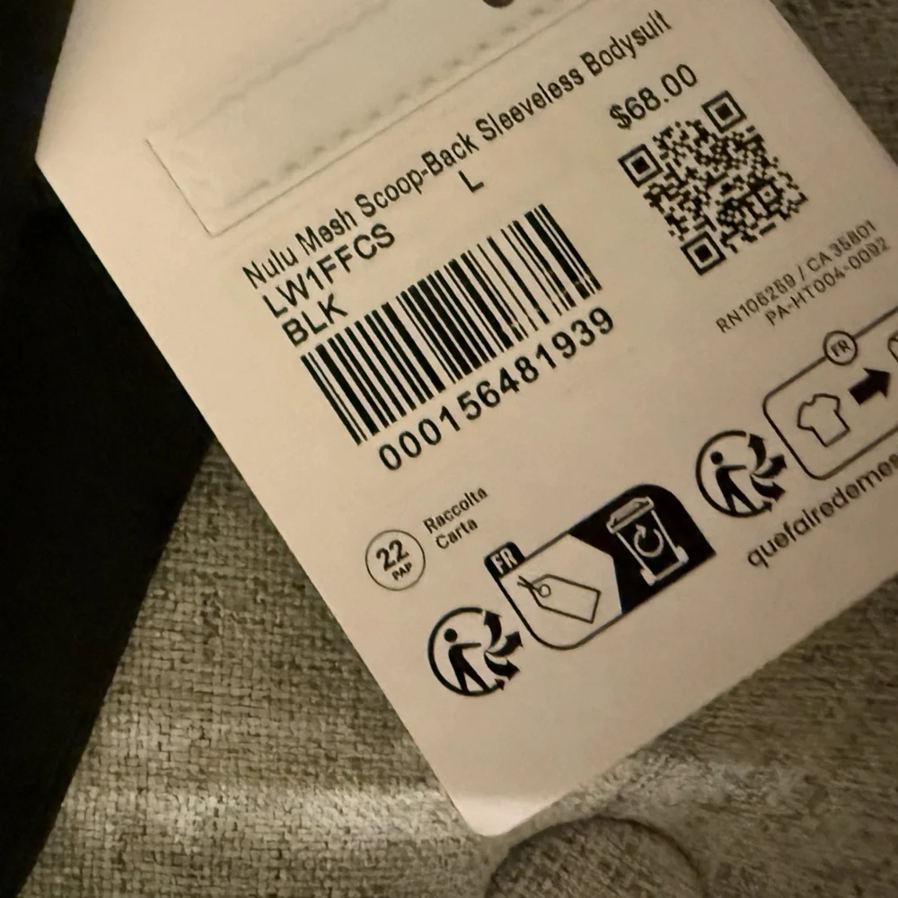 NWT✨Lululemon Wundermost Nulu Mesh Scoop-Back Sleeveless Thong Bodysuit Large - Picture 6 of 6